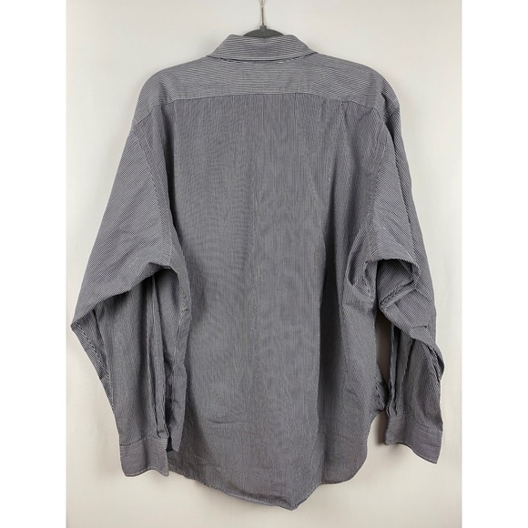 Polo Ralph Lauren Andrew Button Down Shirt Men's XL 17 1/2 Blue Stripe Preppy - Picture 5 of 5